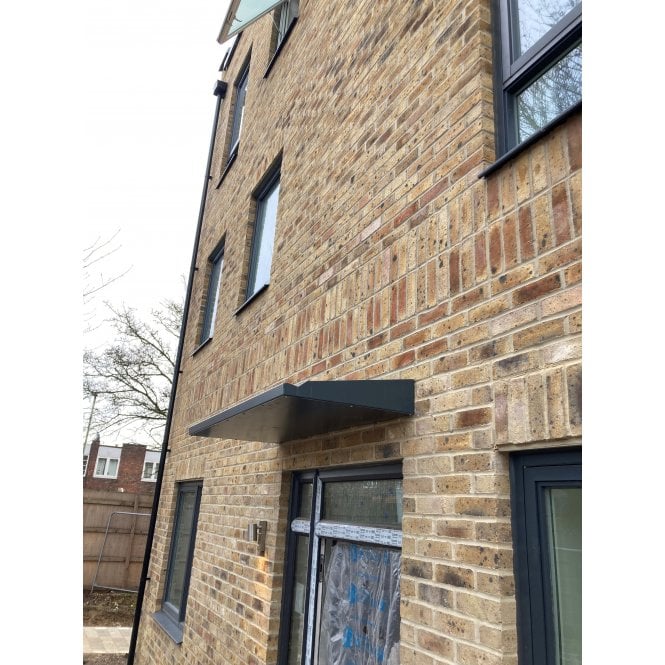 Bespoke Type L Metal Door Canopy Bespoke Size 2300 x 600mm with underpanel (new style) No Tie Bars