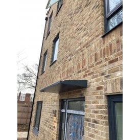 Bespoke Type L Metal Door Canopy Bespoke Size 2300 x 600mm with underpanel (new style) No Tie Bars