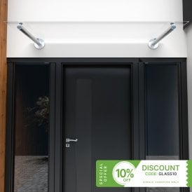 Glass Door Canopy TYPE: B Round Wall Brackets