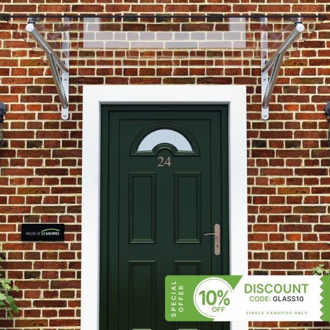 Glass Door Canopy With Gallows Brackets TYPE: K