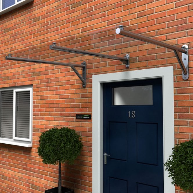 Glass Door Canopy With Gallows Brackets TYPE: K