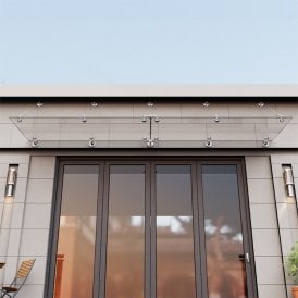 Glass Door Canopy with Tie Rods TYPE: P Heavy-Duty