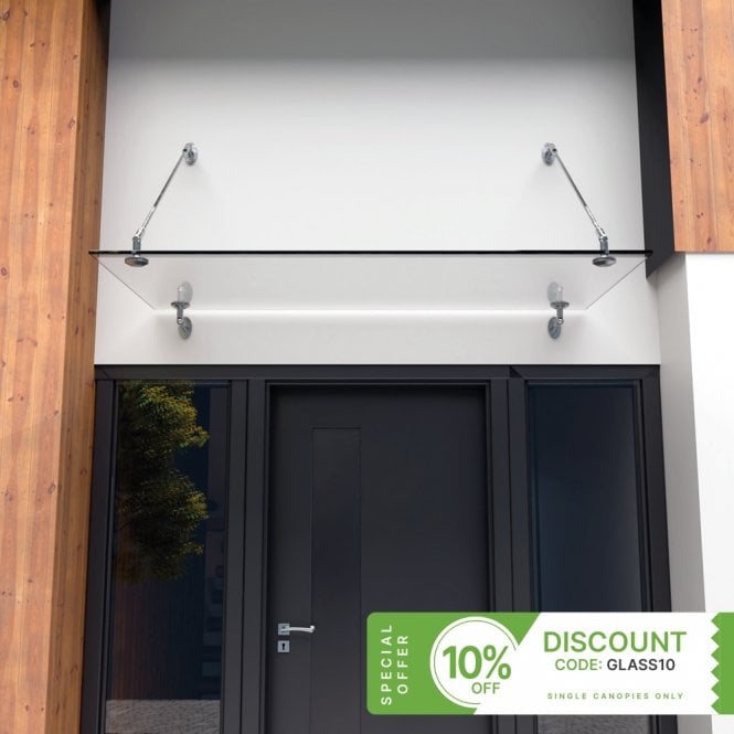 Glass Door Canopy with Tie Rods TYPE: P