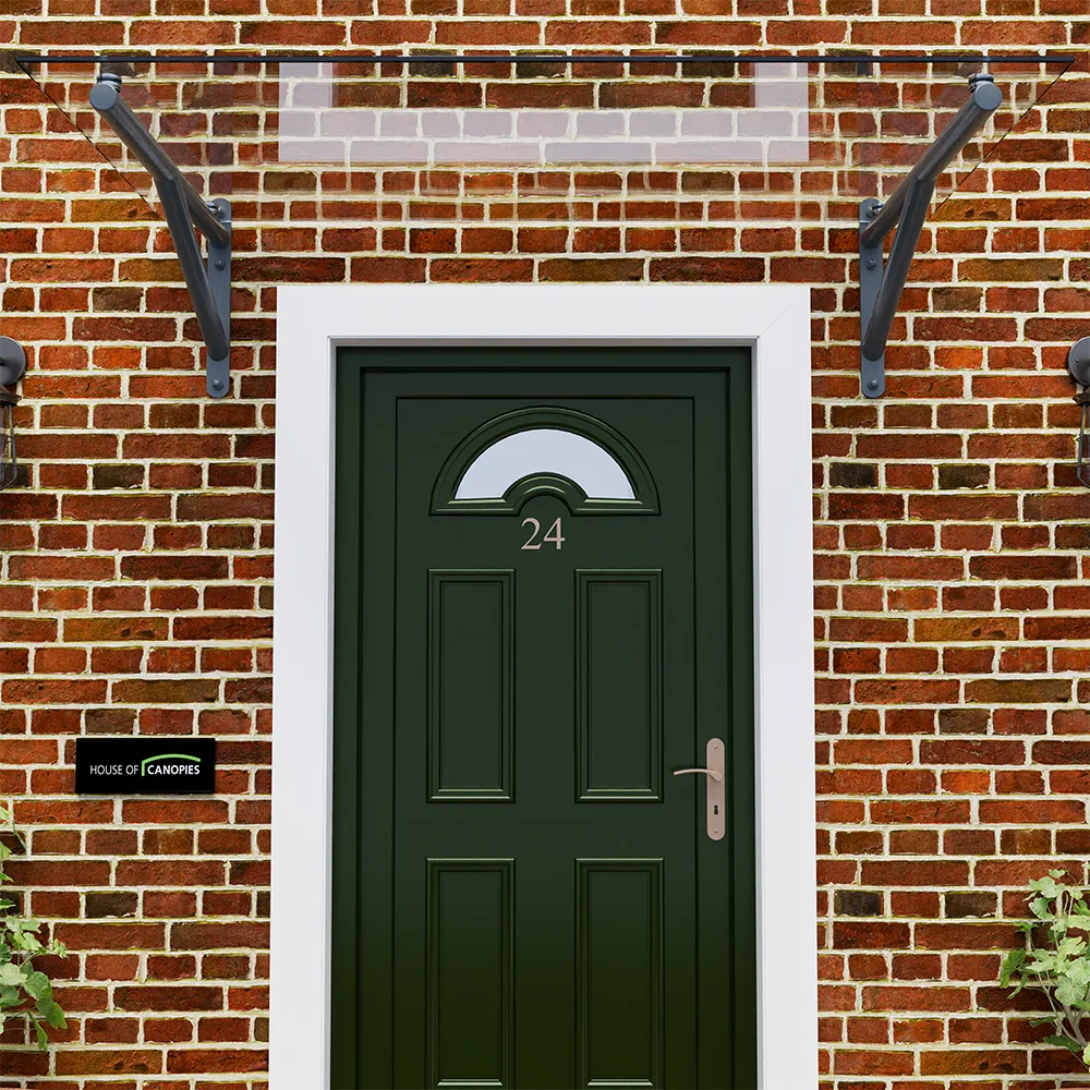 Glass Door Canopy With Gallows Brackets TYPE: K