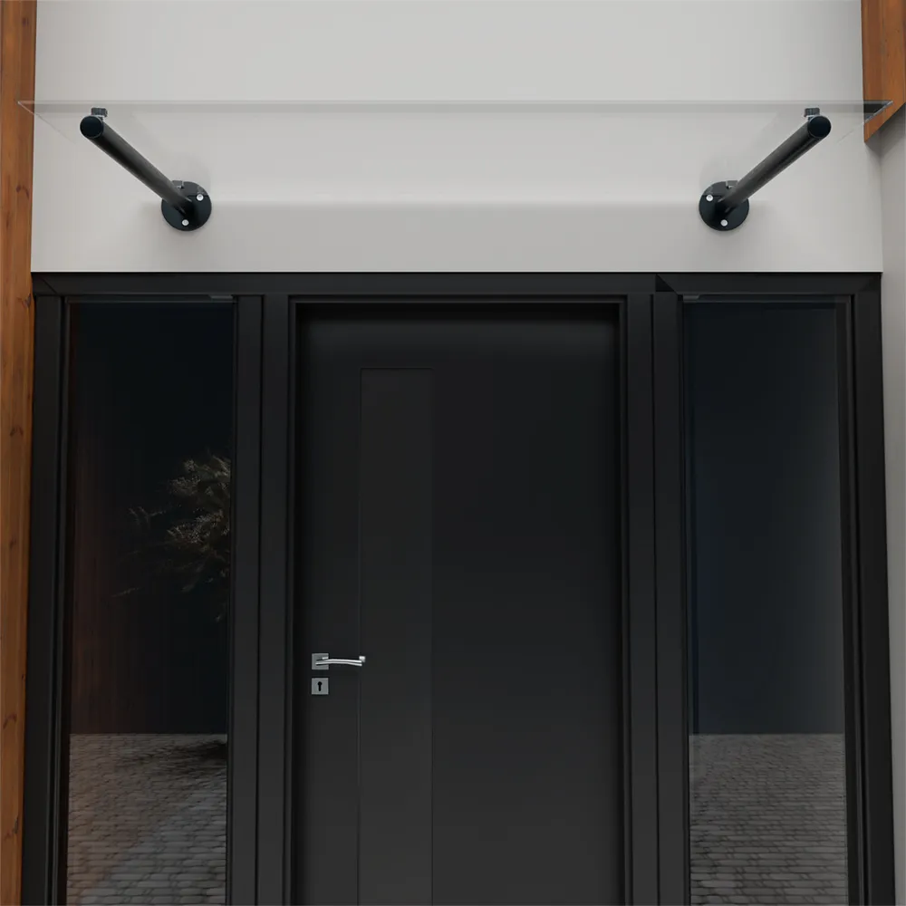 Glass Door Canopy TYPE: B Round Wall Brackets