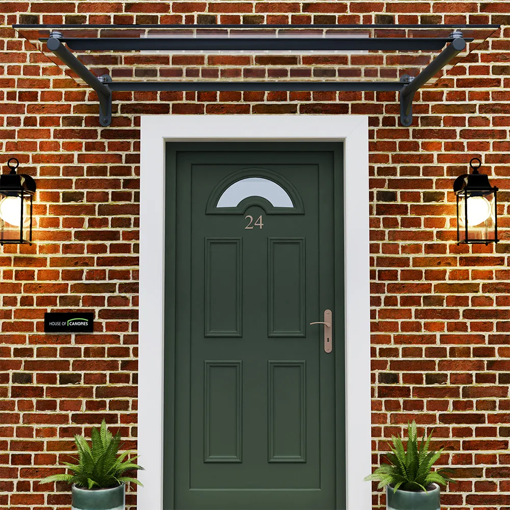 Glass Door Canopy Metal Frame & Rails TYPE: C