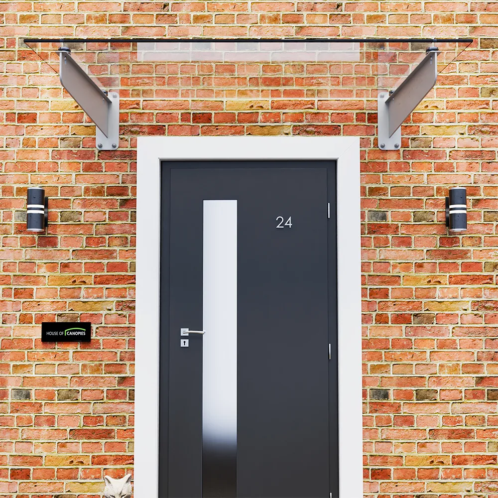 Glass Door Canopy with Optional Laser Cut Lettering TYPE: G