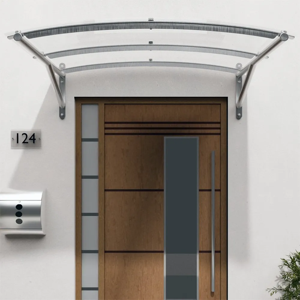 Curved Polycarbonate Door Canopy Type: D DDA Act Compliant